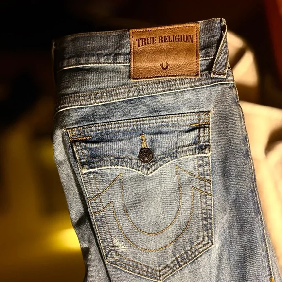True Religion Men's Vintage Blue Relaxed Slim Jeans